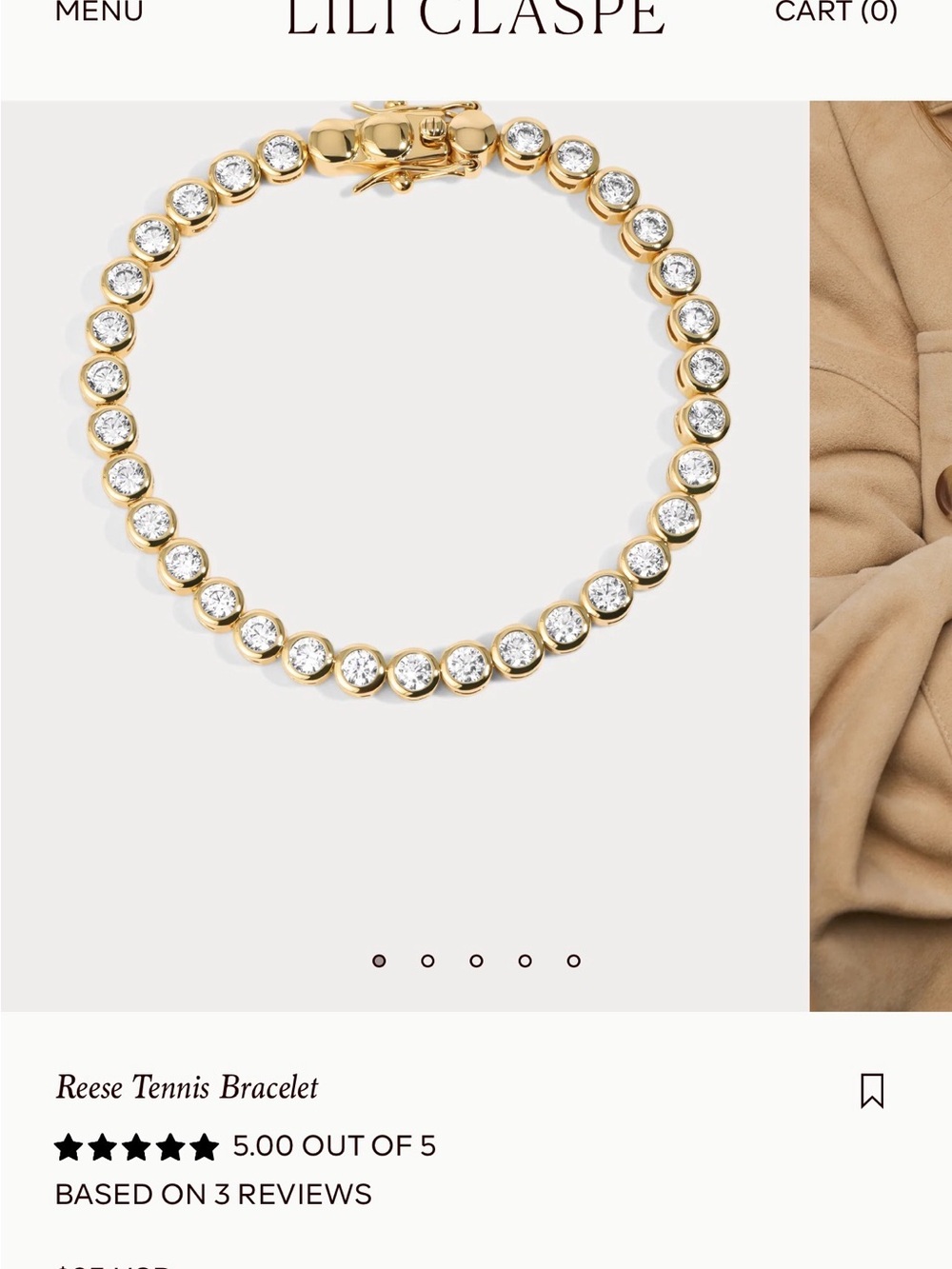 Reese Gold Tennis Bracelet with Crystal Accents